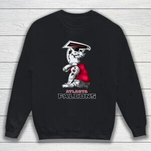 Cute Cat Football Fan Sweatshirt – Atlanta Falcons Inspired Graphic Crewneck,